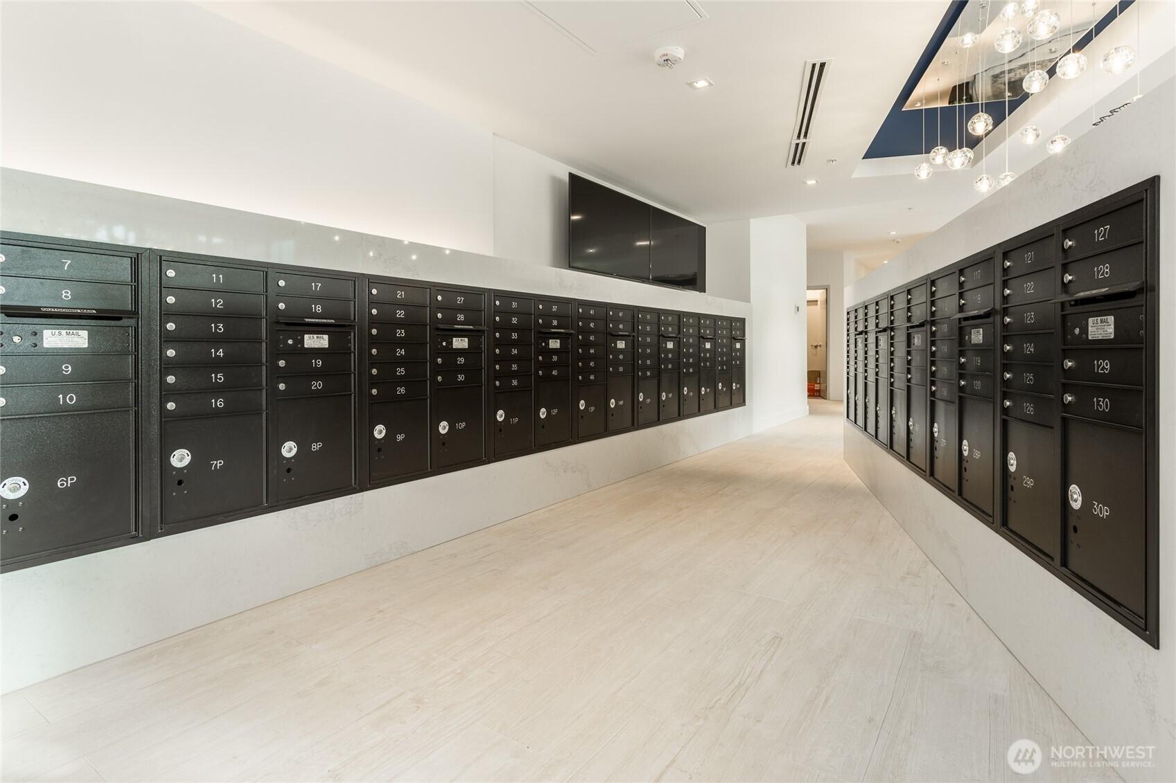 mail room in lobby