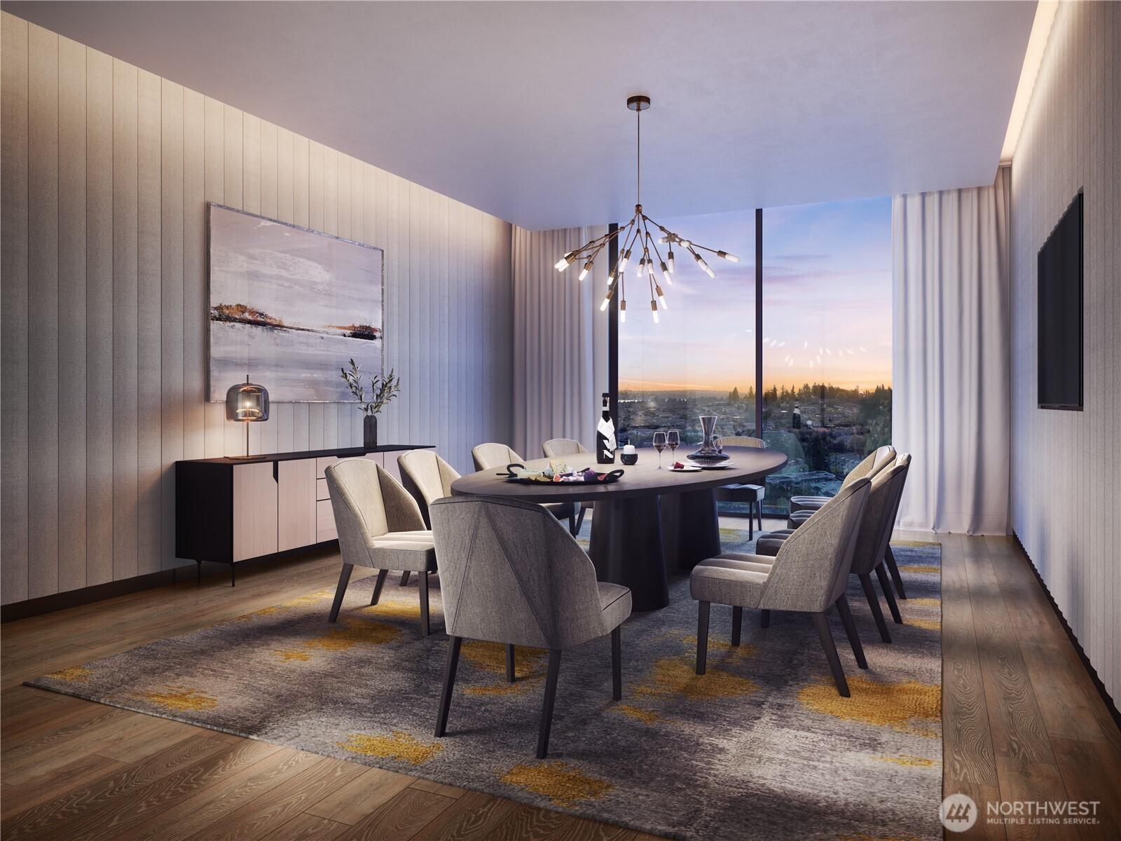 Rendering of rooftop amenity